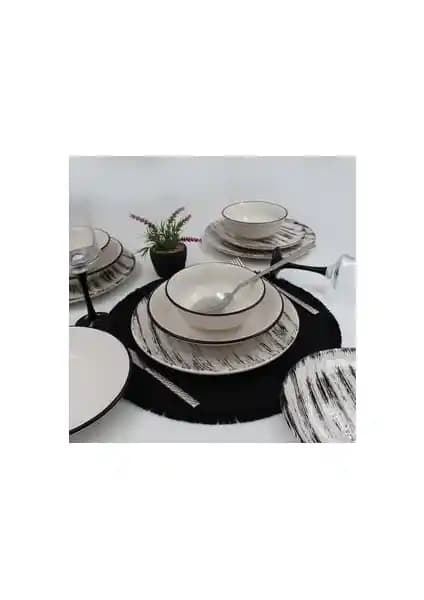 Arna Porselen Anka 18 Parça Yemek Takımı Şık ve Dayanıklı Modern Tasarım
