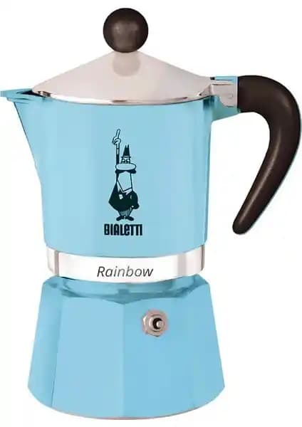 Bialetti Rainbow 3 Cup Azzurra Moka Pot ile Evde Otentik Kahve Deneyimi