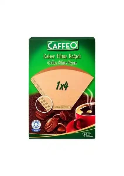 Caffeo Kahve Filtresi 1X4 80 Adet - Yüksek Filtreleme Kapasitesi ve Doğal Malzeme