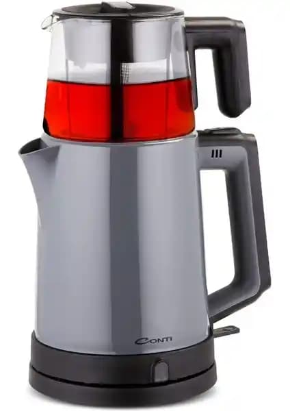 Conti CTM-200 Stly Plastik Çaycı Antrasit Modern ve Güvenilir Elektrikli Çay Makinesi