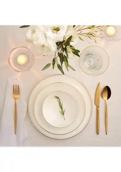 Emsan Fine Bone Freya 18 Parça 6 Kişilik Modern ve Şık Yemek Takımı