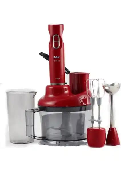 Fakir SMS 410 Kırmızı Blender Seti: Güçlü Motor ve Çok Fonksiyonlu Tasarım