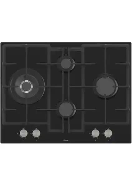 Ferre ED075 67 cm Siyah Cam Döküm Gazlı Ocak Modern ve Dayanıklı Tasarım