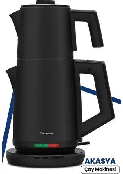 Goldmaster Akasya Siyah XL 2200 Watt Damlatmayan Çay Makinesi ve Su Isıtıcısı Özellikleri