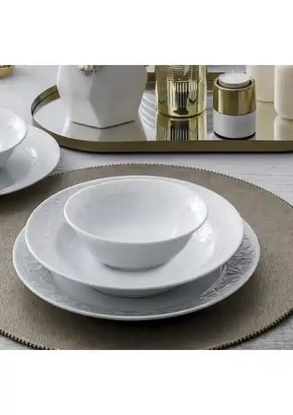 Güral 18 Parça Bahar Dalı Yemek Seti: Şık ve Dayanıklı Porselen Mutfak Gereçleri