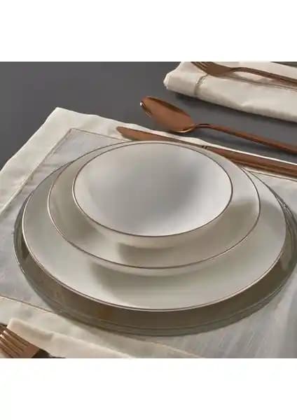 Güral Porselen Güral Atina 18 Parça Bone Yemek Takımı - Şık ve Dayanıklı Tasarım