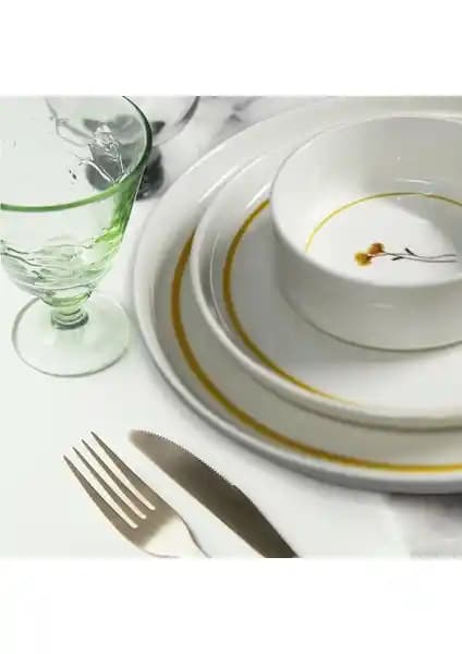 Güral Porselen İris 18 Parça Yemek ve Sunum Seti: Estetik ve Dayanıklı Porselen Takım