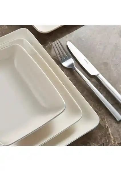 Güral Porselen Kansas Serisi 18 Parça Modern ve Dayanıklı Yemek Takımı