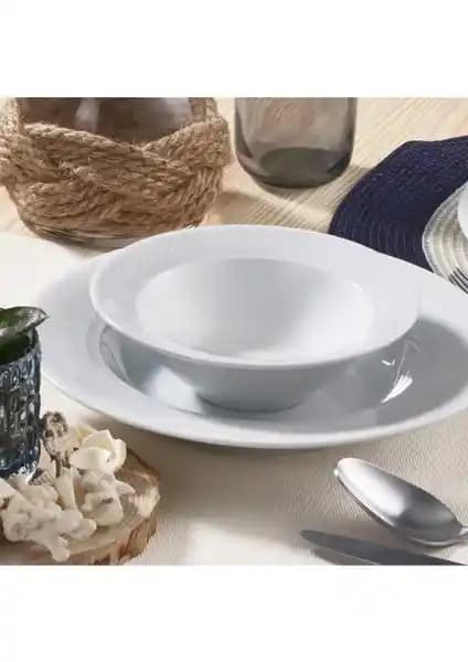Güral Porselen Okyanus 18 Parça 6 Kişilik Yemek Takımı Günlük ve Özel Kullanım İçin