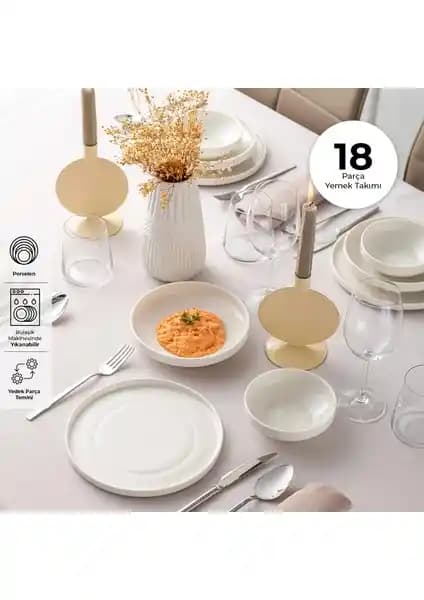 İstanbul Porselen Akis 18 Parça Yemek Takımı Şık ve Fonksiyonel Tasarımıyla Öne Çıkıyor