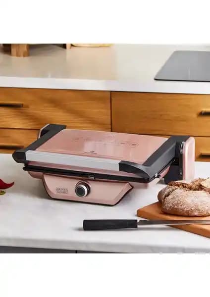 Karaca Antibakteriyel Gastro Diamond Izgara ve Tost Makinesi Rosegold ile Mutfakta Yenilik ve Şıklık