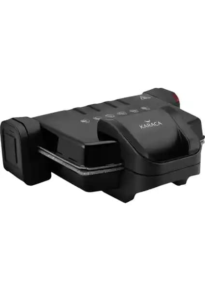 Karaca Future Bio Diamond Antibakteriyel Tost Makinesi Siyah Modern Tasarım ve Yüksek Performans