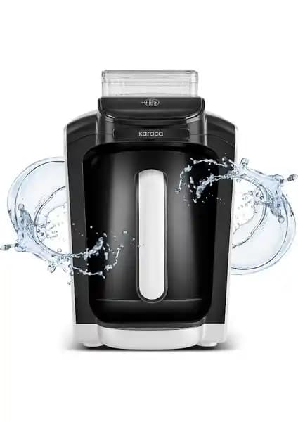 Karaca Hatır Otomatik Su Alma Hazneli Türk Kahve Makinesi Beyaz Modern Tasarım ve Yüksek Performans