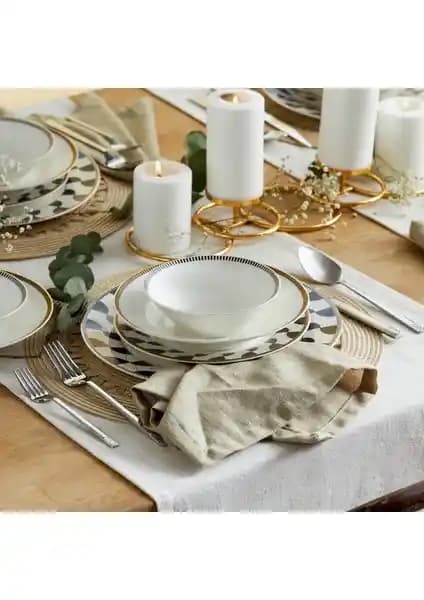 Karaca Phoenix 24 Parça 6 Kişilik Porselen Yemek Takımı Şık ve Dayanıklı Tasarımıyla Öne Çıkar