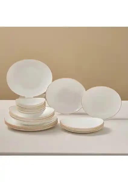 Karaca Pure 24 Parça 6 Kişilik Gold Yemek Takımı Modern ve Zarif Tasarımıyla Öne Çıkar