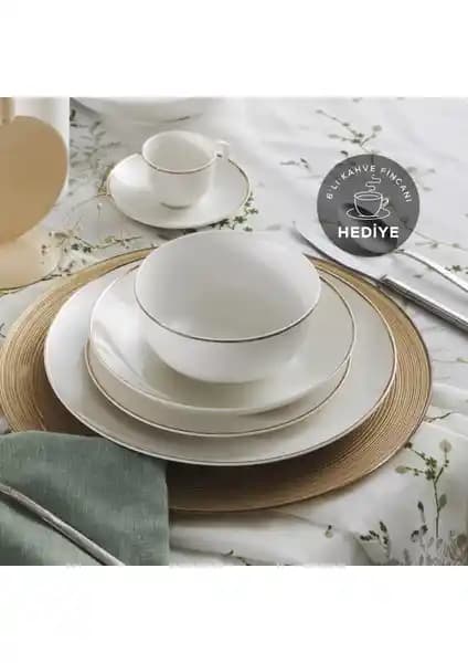 Karaca Rowan 69 Parça 12 Kişilik Bone Yemek Takımı Şıklık ve Fonksiyonellik Sunar