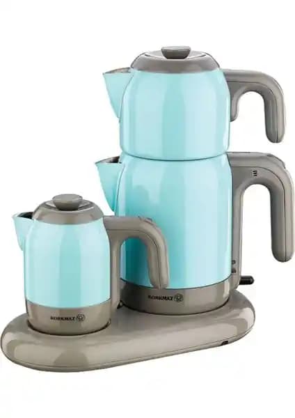 Korkmaz A353-06 Mia Çay Kahve Makinesi Mavi: Modern ve Güçlü Mutfak Aleti