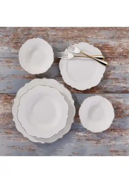 Korkmaz Eliza Collection 60 Parça Porselen Yemek Takımı Şık ve Dayanıklı Tasarım