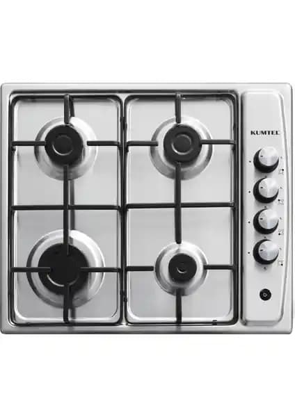 Kumtel KO 410F Inox 4 Gözü Gazlı Setüstü Ocak Güvenli ve Şık Mutfak Kullanımı İçin