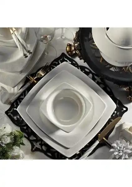 Kütahya Porselen 955921 Altın Yalaz 62 Parça 12 Kişilik Yemek Takımı