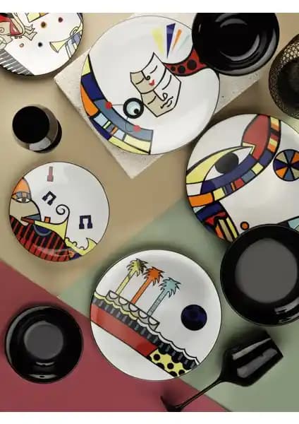 Kütahya Porselen Free Time 24 Parça 6 Kişilik Yemek Seti Modern ve Dayanıklı Tasarım