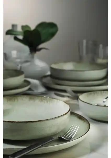 Kütahya Porselen Moderna 12 Parça Dört Kişilik Yemek Seti Şık ve Dayanıklı Tasarım