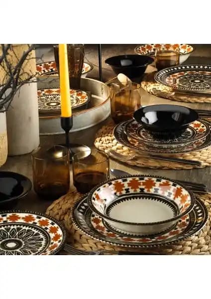 Kütahya Porselen Nano Ceram 24 Parça Yemek Seti Estetik ve Kullanışlı Tasarım