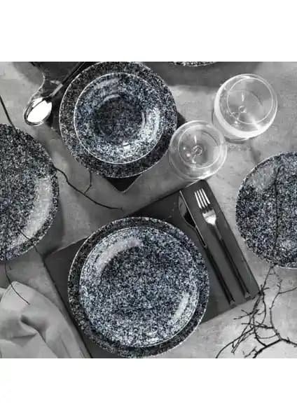 Kütahya Porselen Nano Krem 24 Parça 6 Kişilik Modern ve Dayanıklı Yemek Takımı