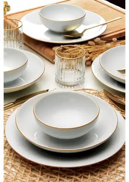 Kütahya Porselen Venüs 18 Parça 6 Kişilik Yemek Takımı Şık ve Fonksiyonel Tasarım