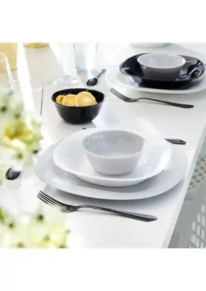 Luminarc Carine Blanc 24 Parça Yemek Takımı Modern ve Dayanıklı Sofra Seti