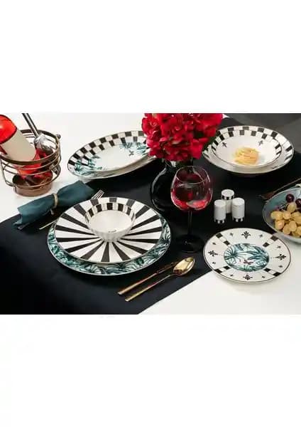 Porland Palms 27 Parça 6 Kişilik Yemek Takımı Modern Tasarım ve Dayanıklılık