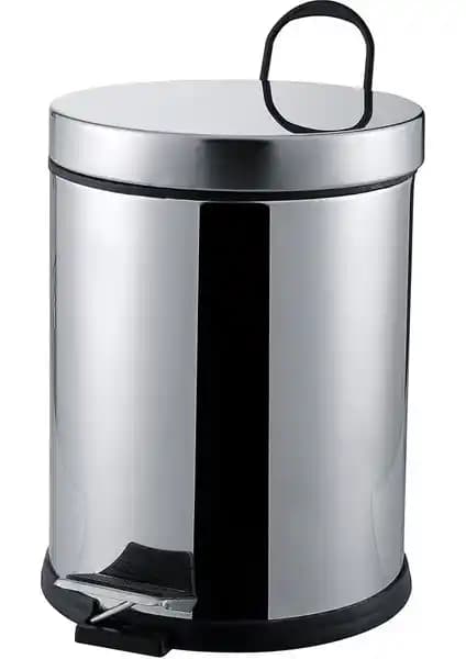 Primera 5 Litre Pedallı Çöp Kovası Krom ile Pratik ve Estetik Atık Yönetimi