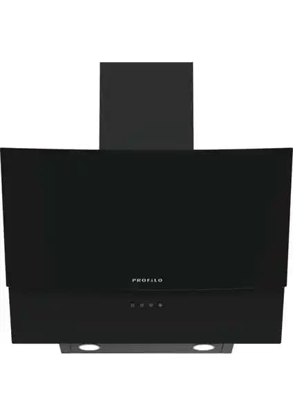 Profilo DVE6G560 Siyah Cam Yüzey Duvar Tipi Davlumbaz Modern Tasarım ve Yüksek Performans