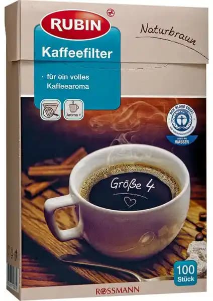 Rubin Büyük Boy Kahve Filtresi Doğal ve Çevre Dostu Yüksek Performanslı Kahve Filtreleri