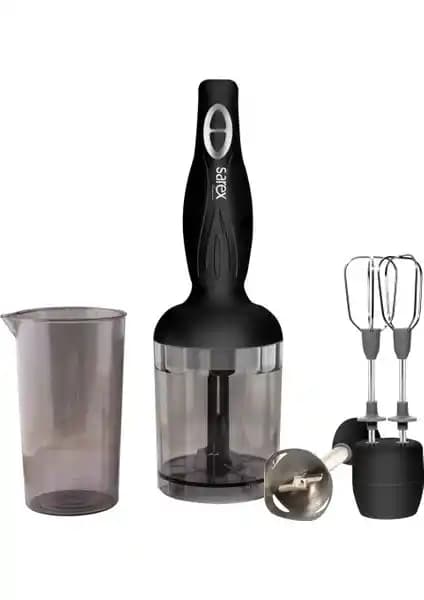Sarex SR2110 Elite Siyah Mix Blender Seti: Çok Fonksiyonlu Güçlü Mutfak Aleti