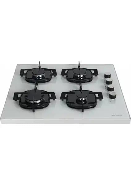 Silverline FS5425W01 Beyaz Cam Setüstü Gazlı Ocak Modern Mutfaklar İçin Güvenli ve Şık Tasarım