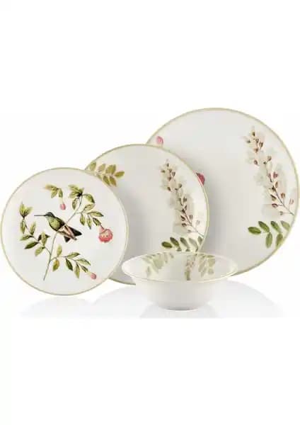 The Mia Viona Porselen Yemek Seti 24 Parça: Dayanıklı ve Şık Tasarım ile Sofralarınıza Renk Katın