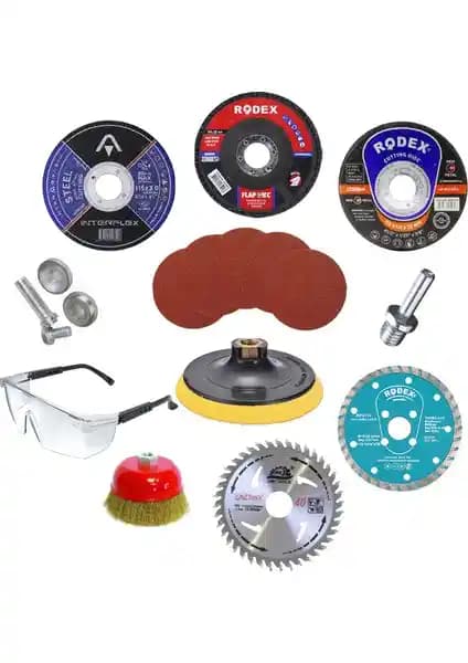 Badem10 18 Parça Spiral Avuç İçi Taşlama ve Kesici Takım Seti Profesyonel Çok Amaçlı Kullanım