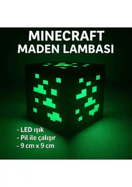 Chara Tr Minecraft Maden Gece Lambası ile Odanıza Eğlenceli ve Fonksiyonel Aydınlatma