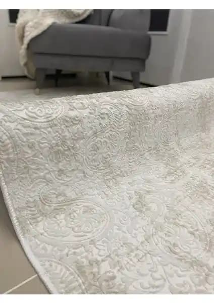 Dinarsu Kaymaz Halı Modelleri Assos Nevra ve Jel Nevra Krem Karşılaştırması
