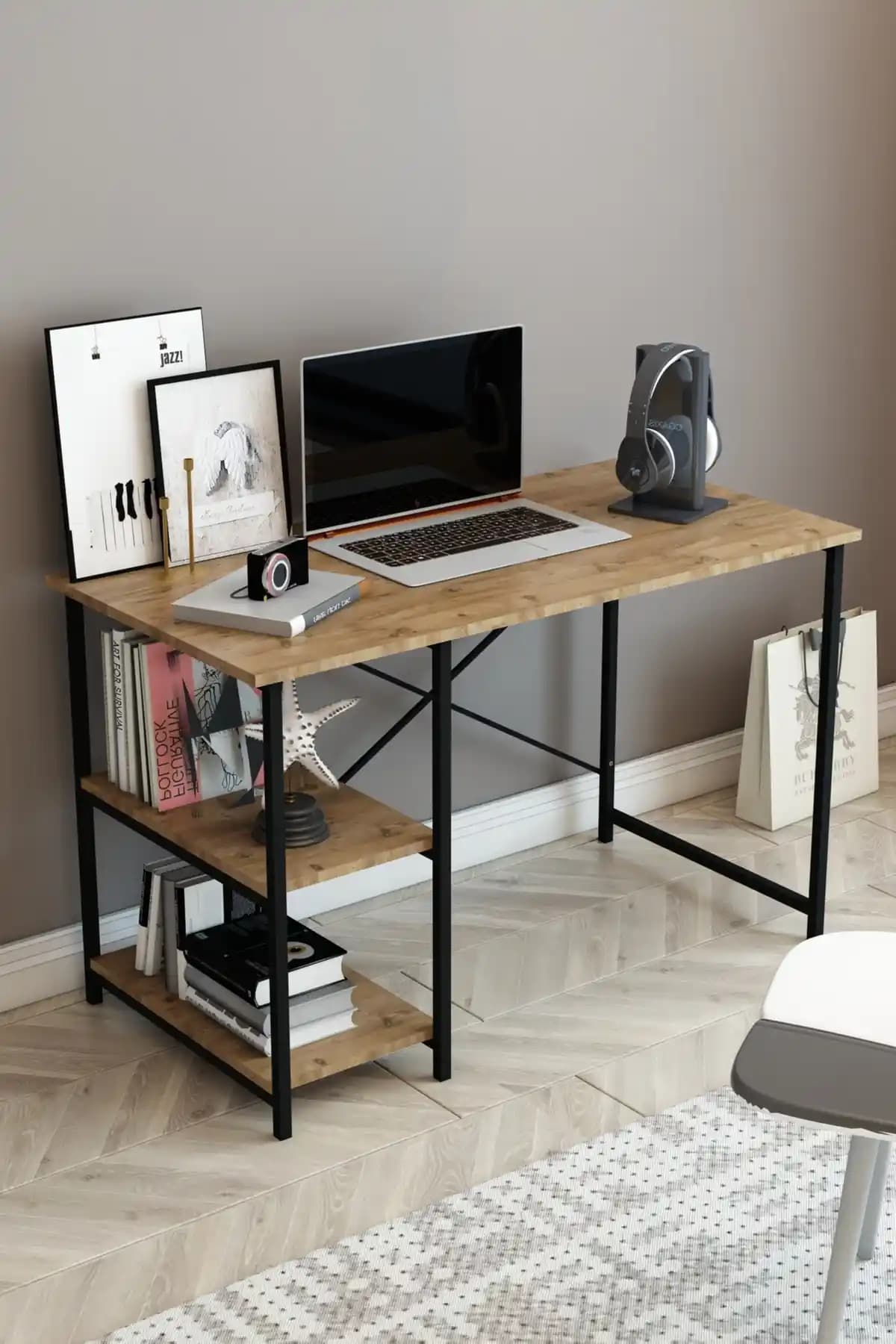 DizaynMotion 2 Raflı Çalışma Masası: Modern ve İşlevsel Tasarım Özellikleri ve Kullanım Avantajları