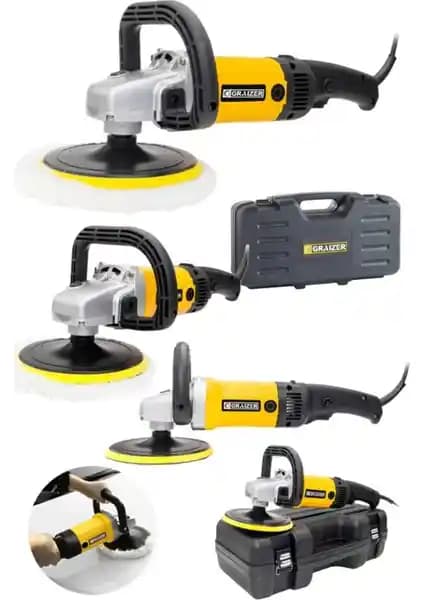 Graizer Alman 3000 Watt Profesyonel Polisaj Makinesi 6 Kademe Devir Ayarlı Güçlü Tasarım