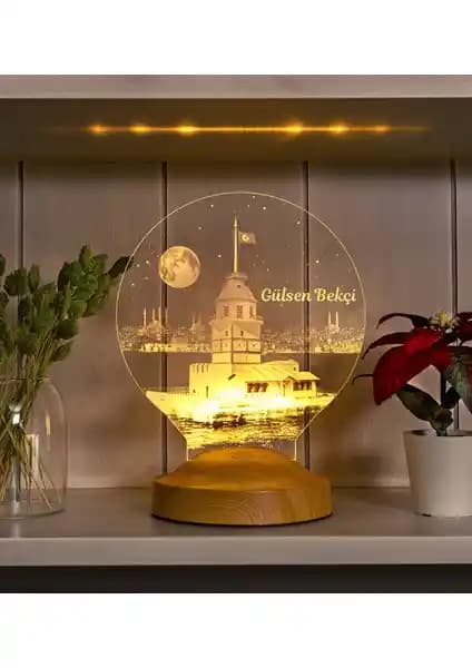 Kız Kulesi Temalı LED Sevgi Lambası: Romantik ve Estetik Dekoratif Aydınlatma