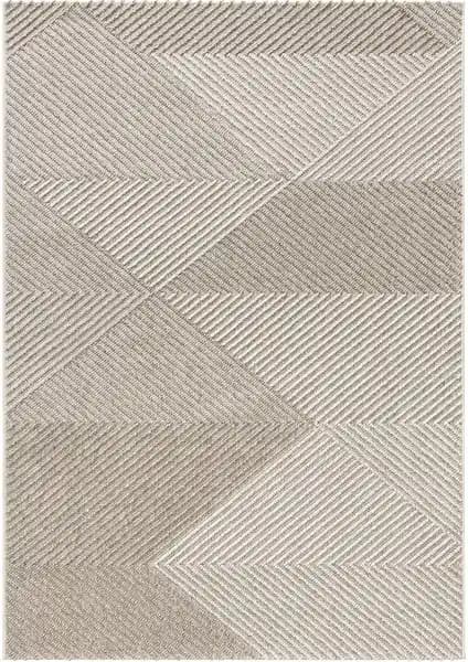 Koza Halı Retro Krem Bej Halı 60x100 cm, Estetik ve Dayanıklı Dekoratif Halı Seçenekleri