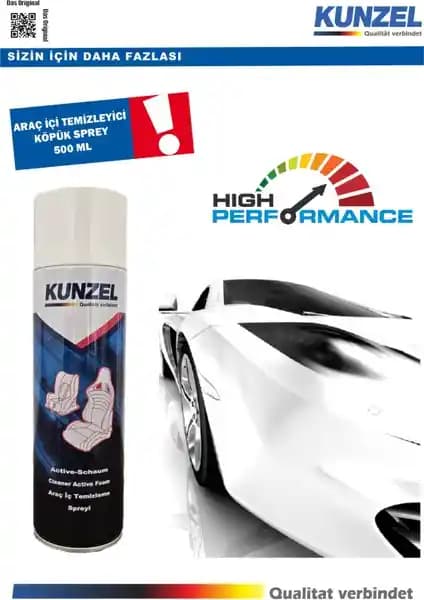 Kunzel Araç İçi ve Döşeme Temizleme Köpük 500 ml: Derinlemesine Temizlik ve Güçlü Performans