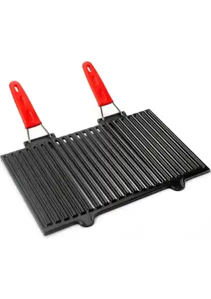 Lava Demir Döküm 40x25 cm Dikdörtgen Mangal Izgarası Yüksek Performans ve Dayanıklılık