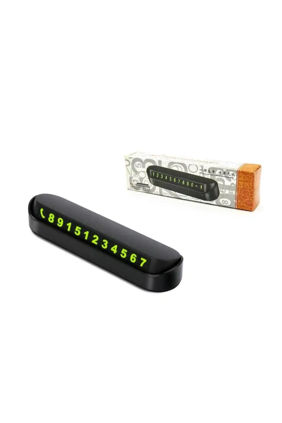 Letang Araç İçi Telefon Tutucu Fosforlu Numaratör Siyah PU Malzeme 6 Ay Garanti