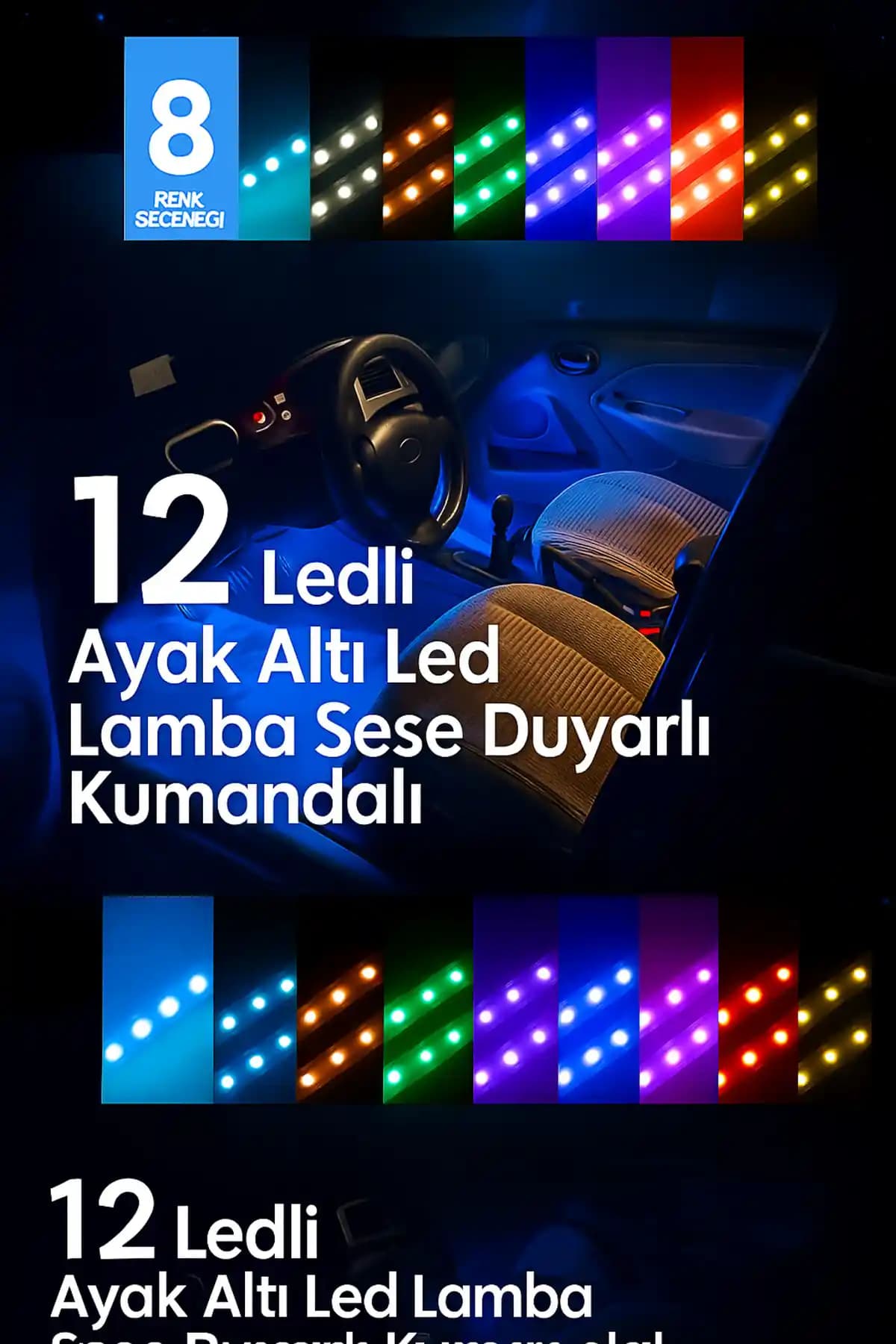Miomi Çok Fonksiyonlu RGB LED Araç İçi Aydınlatma Sistemleri Detaylı İnceleme