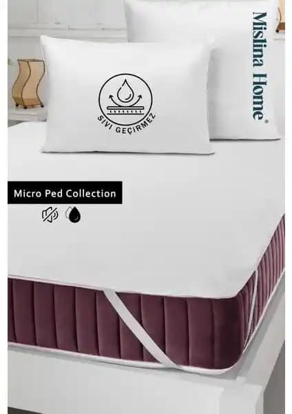 Mislina Micro Classic Sıvı Geçirmez Köşe Lastikli Ped Tek ve Çift Kişilik Yatak Koruyucu Alezi