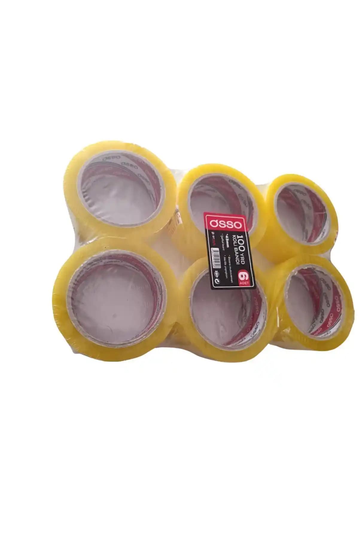 Osso Şeffaf Koli Bandı 43x100 Yrd (90 Metre) - Dayanıklı ve Güvenilir Paketleme Malzemesi